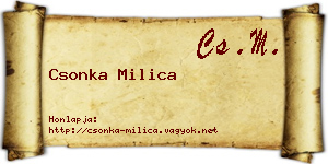 Csonka Milica névjegykártya